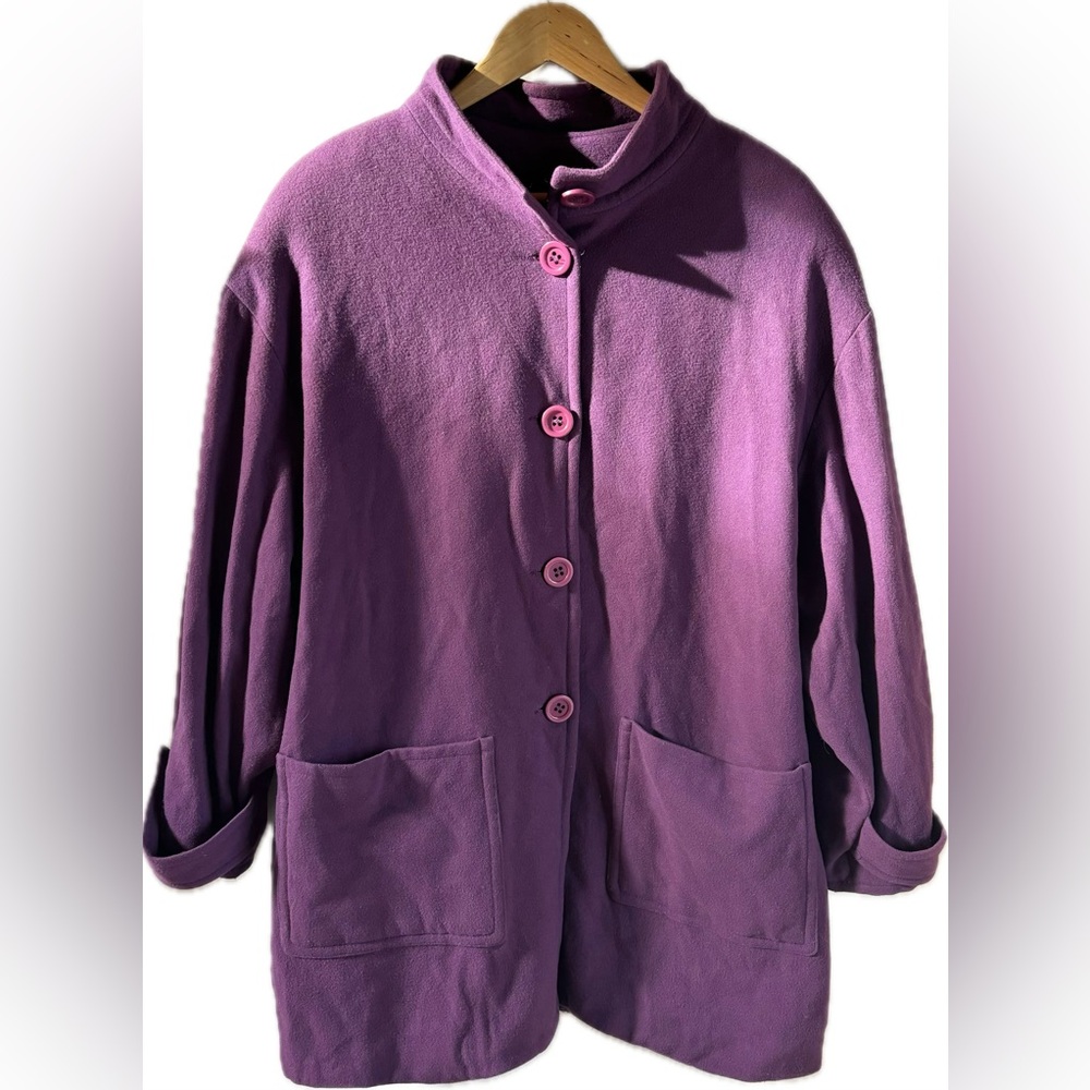 Vintage Louben Wool Cashmere Purple Coat
